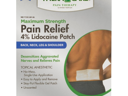 TheraCare Pain Relief 4% Lidocaine Patch Maximum Strength, 6 Count on Sale