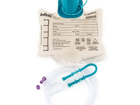 Infinity Enteral Feeding Pump Bag Set with ENFit® Connector, 500 mL, Silicone, Non Sterile Discount