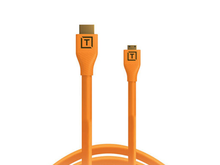 Tether Tools TetherPro Micro-HDMI to HDMI Cable with Ethernet - 15 , Orange Hot on Sale