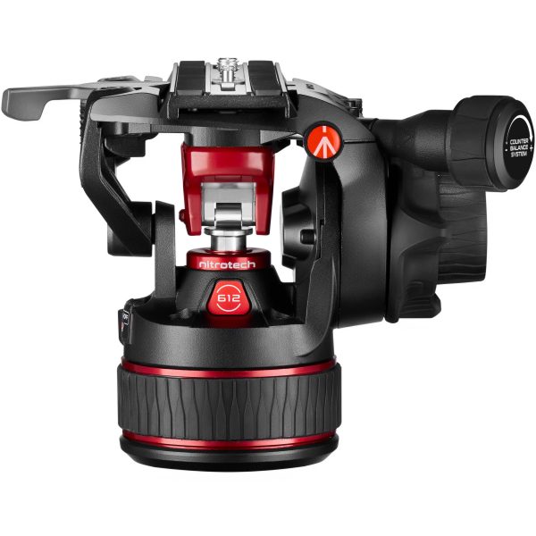 Manfrotto 612 Nitrotech Fluid Video Head and Aluminum Twin Leg Tripod with Ground Spreader on Sale