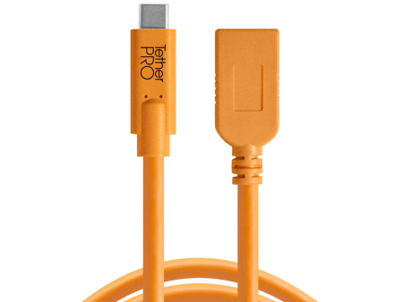 Tether Tools TetherPro USB Type-C to USB Type-A Extension Cable - 15 , Orange For Discount