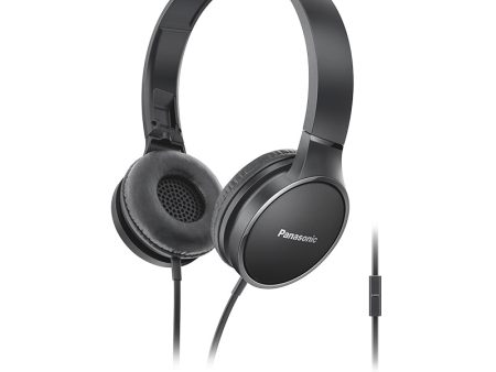 Panasonic Premium Sound On Ear Stereo Headphones RP-HF300M with Integrated Mic and Controller  - Black Online