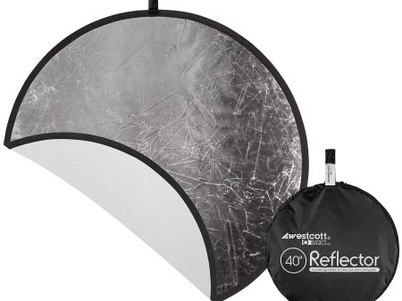 Westcott Collapsible 2-in-1 Silver White Bounce Reflector (40 ) For Sale