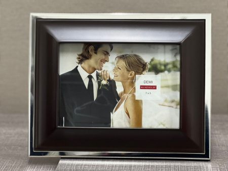 Winfield Photo Frame DEMI Dark walnut Silver 5x7 Online