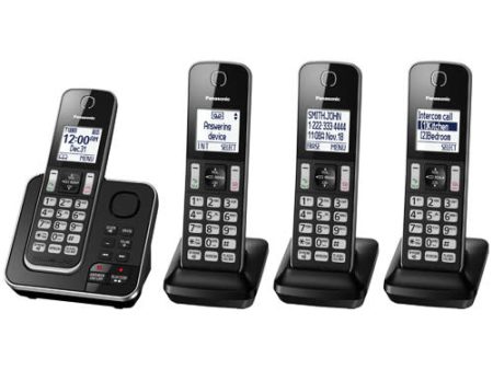 Panasonic KXTGD394 4 handset cordless phone with answering system For Sale