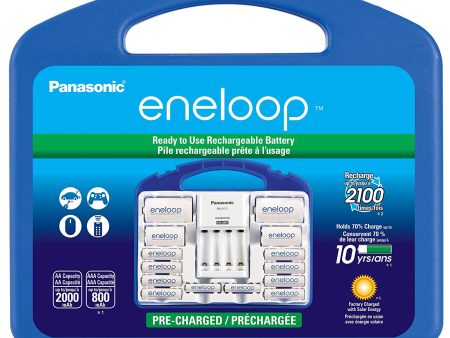 Panasonic KKJ17MCC82F Eneloop Power Pack, New 2100 Cycle, 8AA, 2AAA, 2  C  Spacers, 2  D  Spacers,  Advanced  Individual Battery Charger For Discount