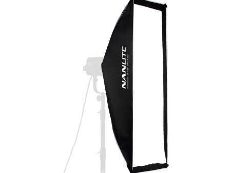 Nanlite Asymmetrical Stripbank Softbox with Bowens Mount (18 x 43 ) Hot on Sale