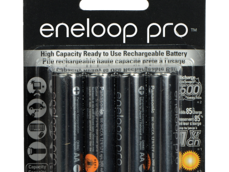 Panasonic eneloop pro AA Rechargeable NiMH Batteries (1.2V, 2550mAh, 8-Pack) For Discount