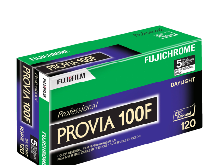 FUJIFILM Fujichrome Provia 100F Professional RDP-III Color Transparency Film - 120 Roll Film - 5 Pack Online Hot Sale