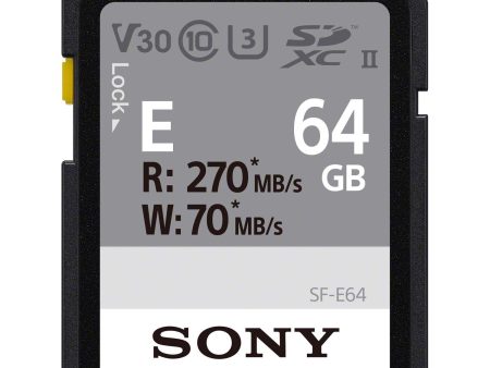 Sony SF-E Series SF-E64 - Flash memory card - 64 GB - UHS-II U3   Class10 Online now