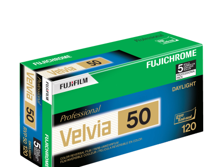 FUJIFILM Fujichrome Velvia 50 Professional RVP 50 Color Transparency Film (120 Roll Film, 5 Pack) Online Hot Sale