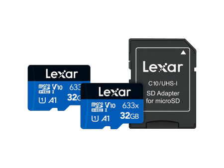 Lexar 32GB High-Performance 633x UHS-I microSDHC Memory Card with SD Adapter (2-Pack) For Cheap