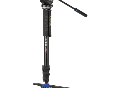 Benro A48FD Aluminum Monopod with 3-Leg Base & S4Pro Fluid Video For Discount