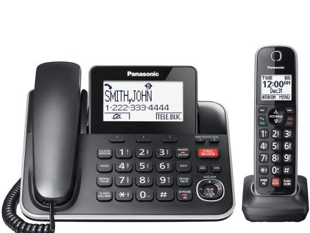 Panasonic  KXTGF870B 1-Handset Digital Corded Cordless Phone with Answering System For Sale