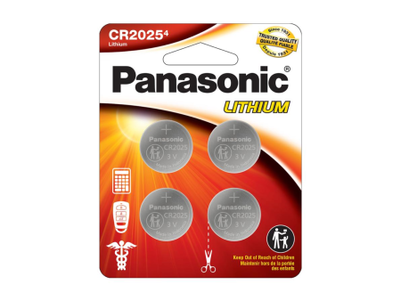 Panasonic 2025 3V Lithium Coin Cell Battery 4 Pack For Cheap