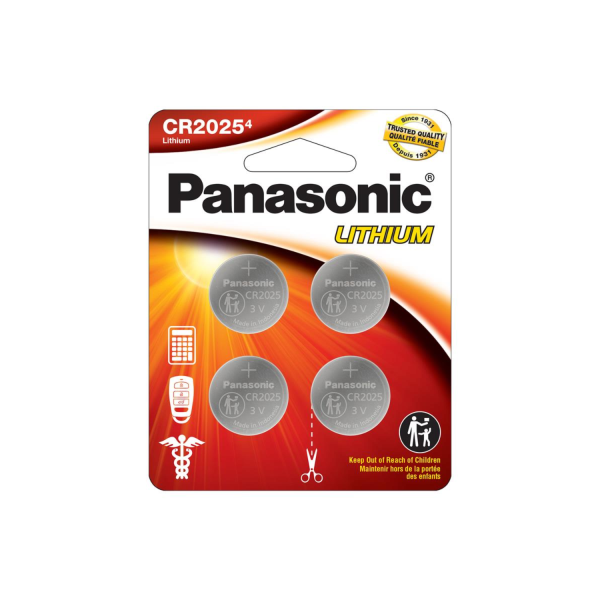 Panasonic 2025 3V Lithium Coin Cell Battery 4 Pack For Cheap