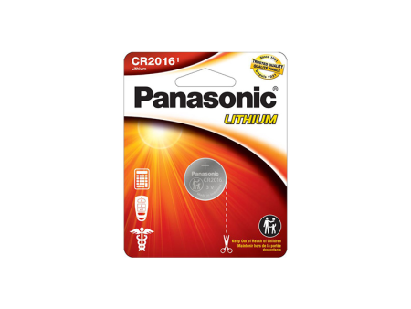 Panasonic CR2016 3V Lithium Coin Cell Battery - 90mAh Supply