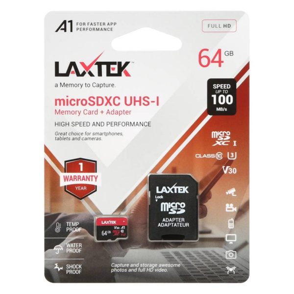 LAXTEK 64GB Micro SDXC Supply