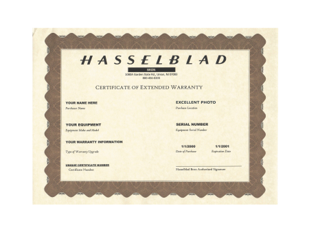 Hasselblad 2-Year Extended Warranty for CFV-50 For Discount