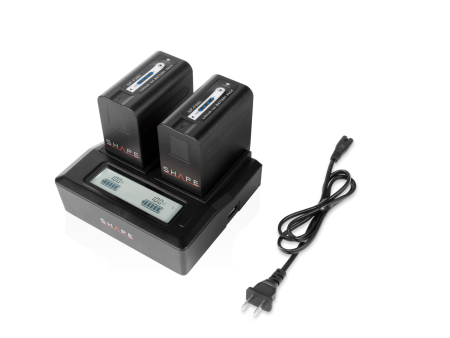 SHAPE NP-F980 Dual Charger with Two 6600mAh Lithium-Ion Batteries Online