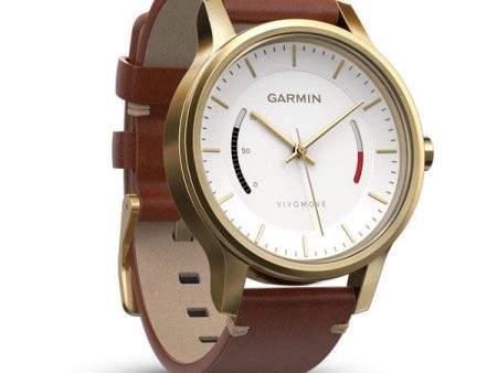 Garmin Vivomove Premium Gold Tone Steel with Leather56 Online