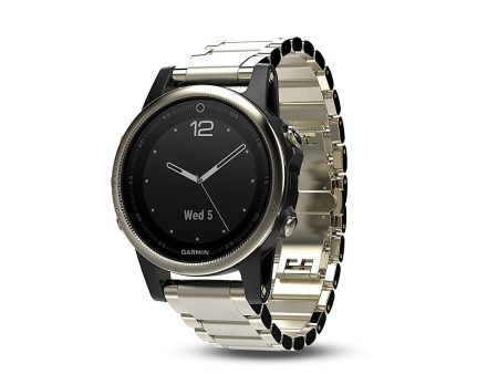 Garmin Fenix 5S Sapphire - Champagne with Metal Band Fashion