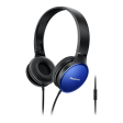 Panasonic Premium Sound On Ear Stereo Headphones RP-HF300M with Integrated Mic and Controller  - Blue Online