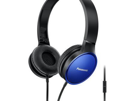 Panasonic Premium Sound On Ear Stereo Headphones RP-HF300M with Integrated Mic and Controller  - Blue Online