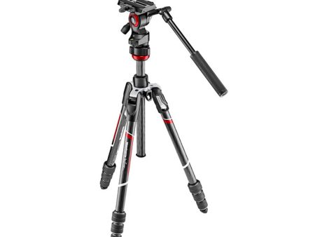 Manfrotto MVKBFRTC-LIVE Befree Carbon Fiber Video Tripod Kit with Fluid Head, M-Lock Twist Leg Locks on Sale