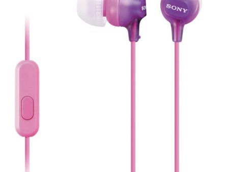 Sony MDR-EX15AP - EX Series - earphones with mic - in-ear - 3.5 mm jack - Pink Discount