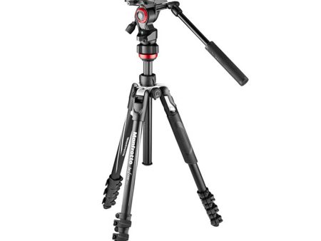 Manfrotto MVKBFRL Live Aluminum Lever-Lock Tripod Kit with EasyLink + case For Sale