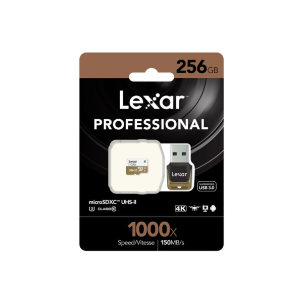 Lexar 256GB Professional 1000x microSDXC UHS-II Memory Card with USB 3.0 Card Reader Cheap