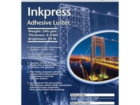 Inkpress AL851120 Adhesive Luster Inkjet Paper 8.5 x 11  - 20 sheets Online