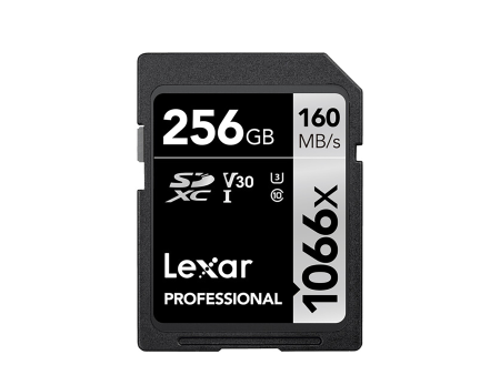 Lexar 256GB Professional 1066x UHS-I SDXC Memory Card (SILVER Series) Supply