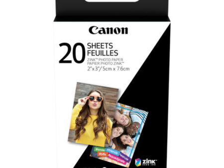 Canon 3214C001 2 x 3  ZINK Photo Paper Pack for IVY printer (20 Sheets) For Sale