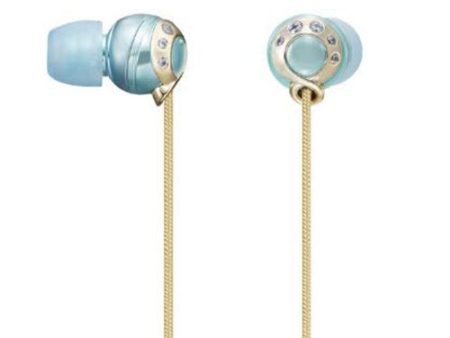 Sony MDR-EX80LP L in ear headphones with swarovski - Blue Hot on Sale