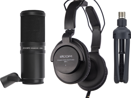 Zoom ZDM-1 Podcast Mic Pack with Headphones, Windscreen, XLR, and Tabletop Stand Online Hot Sale