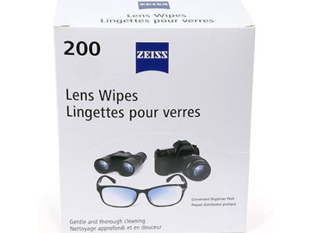 Zeiss Pre-Moistened Lens Cleaning Wipes - Cleans Without Streaks for Camera Lenses and Eyeglasses - (200 Count) For Sale