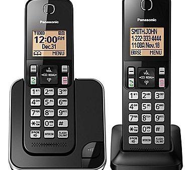 Panasonic KXTGC382B 2 handset Cordless phone Discount