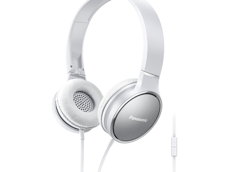 Panasonic Premium Sound On Ear Stereo Headphones RP-HF300M with Integrated Mic and Controller  - White Online Hot Sale