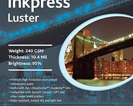 Inkpress PCL111720 Luster 240 GSM, 10.4 Mil, 94 Percent Bright Paper For Sale