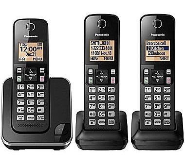 Panasonic KXTGC383B 3 handset Cordless phone Online