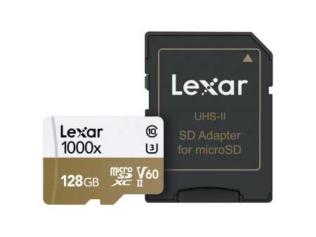 Lexar 128GB Professional 1000x UHS-II microSDXC Memory Card with SD Adapter Online