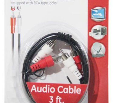 GE GE AV72609 Audio Cable w Dual RCA Plugs, 3ft, Black Online Hot Sale