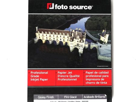 Foto Source Glossy Paper 8.5x11 - pack 100 Online Hot Sale