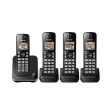 Panasonic KXTGC384B 4 handset Cordless phone Fashion