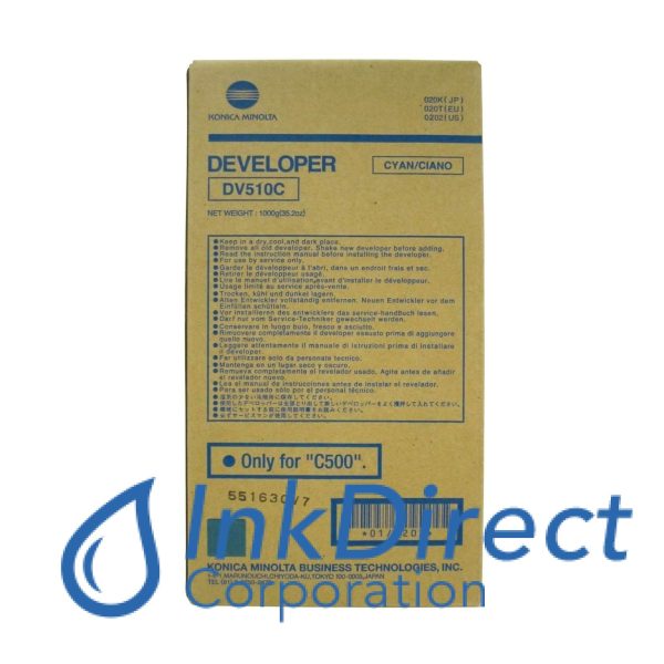 Genuine Konica Minolta 0202  DV-510C DV510C Developer   Starter Cyan BizHub Pro C500 For Discount