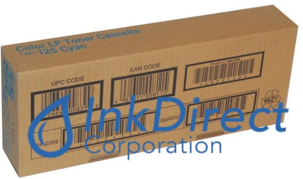 Genuine Lanier 400839 4800160 480-0160  Type 125 Toner Cartridge Cyan LP 020C 020CX 116 116C 116CN 122C AFICIO CL3000 CL3000E CL2000 CL2000N Discount